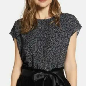 HALOGEN LEOPARD PRINT TOP SIZE XS